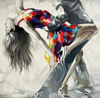 Танец влюбленных картина маслом Евгения Дувакина Canvas on the subframe Oil paint Realism Девушка и мужчина Russia 2023 - photo 1