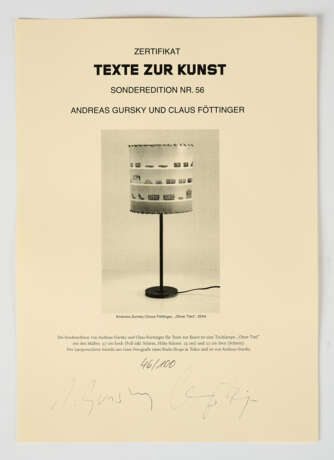 Andreas Gursky und Claus Föttinger. Ohne Titel (Tischlampe) - Foto 8