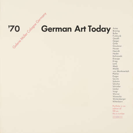 Portfolio. '70 German Art Today - photo 10