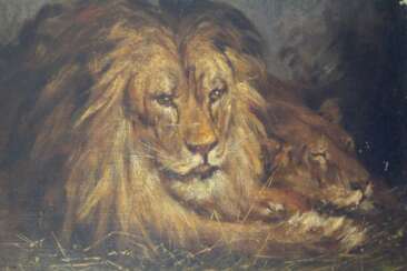 Картина "Львы" 1903 год