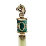 Письменный нож Голова лошади в стиле Фаберже Silver 88 guilloche enamel gilding 2.8 г. - фото 2