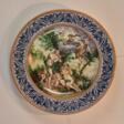 A dish of Italian majolica Expulsion from Paradise. - One click purchase