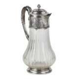 French glass jug for water in silver. Late 19th century. Silver Glass Eclecticism 28.5 - photo 2