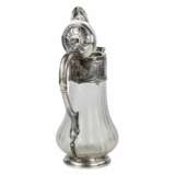 French glass jug for water in silver. Late 19th century. Silver Glass Eclecticism 28.5 - photo 3