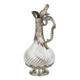 French fluted glass wine jug in silver in the style of Louis XV late 19th century. Silver Glass 30 - photo 3