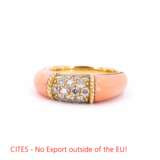 Philippine Coral-Diamond-Ring, presumably Van Cleef & Arpels - photo 1