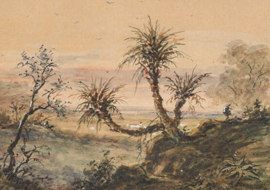 UNBEKANNTER LANDSCHAFTSMALER Tätig 2. Hälfte 19. Jahrhundert - photo 1