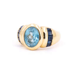 Hans Paul Buchwald. Blue-Topaz-Sapphire-Ring