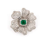 Emerald-Diamond-Brooch - photo 1