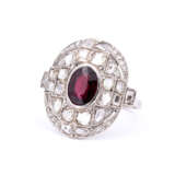 Garnet-Diamond-Ring - photo 1