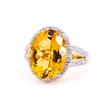 Goldberyll-Diamant-Ring - Foto 1