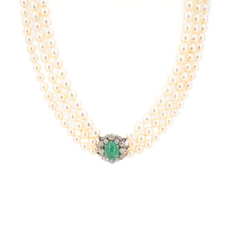 Pearl-Gemstone-Diamond-Necklace - фото 1