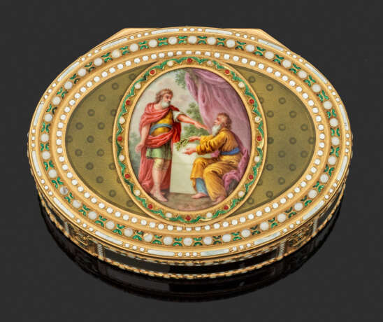 Äußerst feine Louis XVI-Gold-Emaille-Tabatiere - фото 2