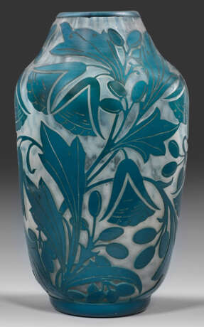 Große seltene Art Déco-Vase von Daum Frères - Foto 1