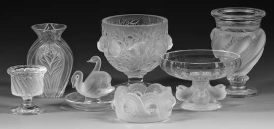 Kollektion von sieben Lalique-Glasobjekten - фото 1