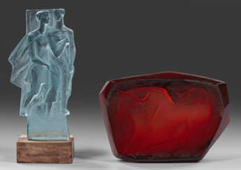 Zwei Glasskulpturen von Jan Cerný