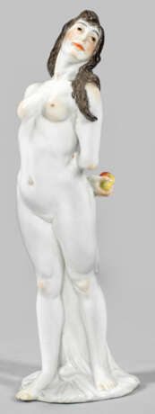Sehr seltene Meissen Jugendstil-Figur "Akt (Eva) mit Apfel" - Foto 1
