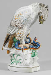 Seltene monumentale Figur "Adler mit Schlange"