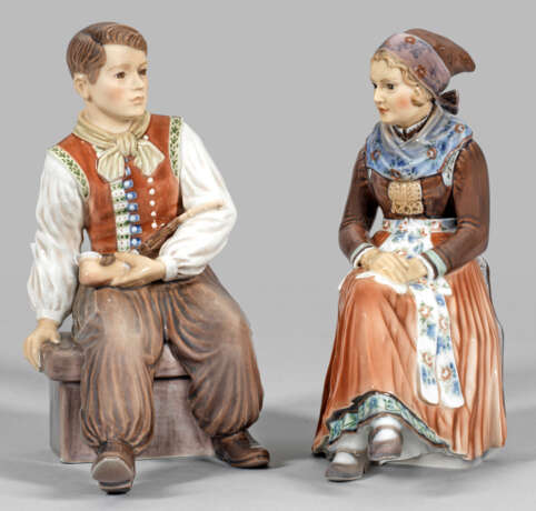 Seltenes Paar Amager-Trachtenfiguren - Foto 1