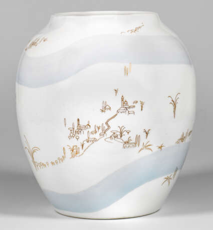 Seltene Mid Century-Vase mit italienischer Landschaft - Foto 1