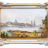 Porzellanbild (Tableau) mit Ansicht von Dresden - Foto 1
