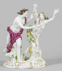 Große mythologische Meissen Figurengruppe "Apoll und Daphne"