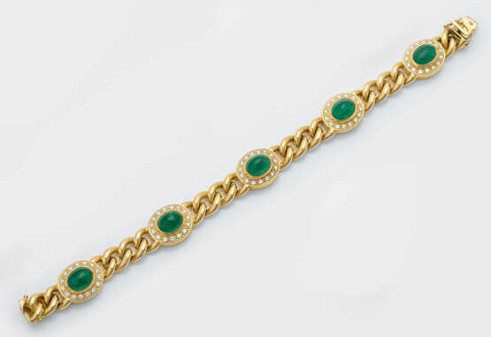 Prachtvolles Smaragd-Brillant-Armband von Leicht - photo 1