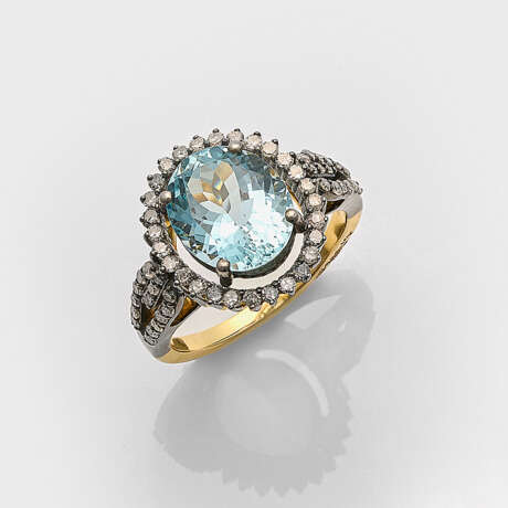 Entourage-Aquamarin-Diamantring - photo 1