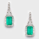 Paar kolumbianische Smaragd-Diamant-Chandeliers - фото 1