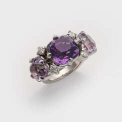 Extravaganter Amethyst-Brillantring von Johannes Hundt