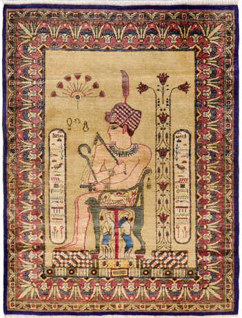 Alter Kirman-Bildteppich im ägyptischen Stil - photo 1