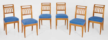 Satz von sechs klassizistischen Stühlen