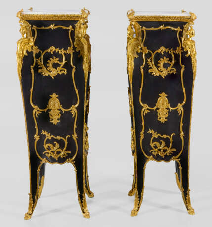 Paar repräsentative Podestsockel im Napoleon III-Stil - photo 1