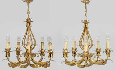 Paar Hollywood Regency-Deckenlampen
