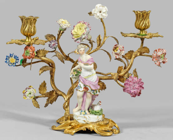 Prächtiger Tafelleuchter mit allegorischer Figur "Flora" - Foto 1