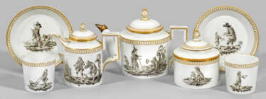Klassizistisches Tee-Dejeuner mit Grisaillemalerei