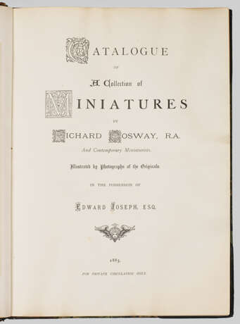 "Catalogue of a collection of miniatures by Richard Cosway, - Foto 1