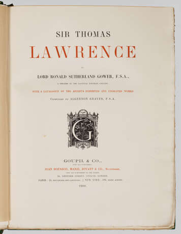 Lord Ronald Sutherland Gower: "Sir Thomas Lawrence". - фото 1