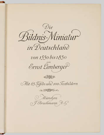 Ernst Lemberger: "Die Bildnis-Miniatur - Foto 1