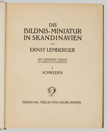 Ernst Lemberger: "Die Bildnis-Miniatur in Skandinavien - Foto 1