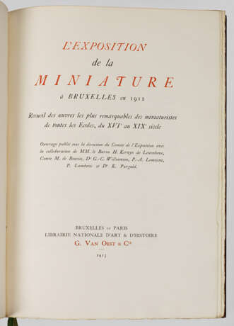 "L'exposition de la miniature à Bruxelles en 1912. - Foto 1