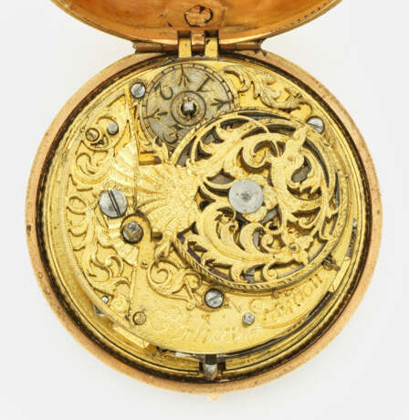 Doppelgehäuse-Spindeltaschenuhr von Joseph Wöhrle, - Foto 3