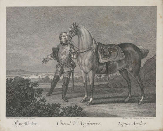 JOHANN ELIAS RIDINGER 1698 Ulm - 1767 Augsburg VIER REITERSTICHE UND EINE BEIGABE - фото 5