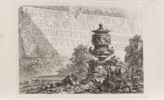 GIOVANNI-BATTISTA PIRANESI 1720 Mogliano Veneto bei Treviso - 1778 Rom VEDUTE DI ROMA DISEGNATE ED INCISE DA GIAMBATTISTA PIRANESI (...) - TITELBLATT - фото 1
