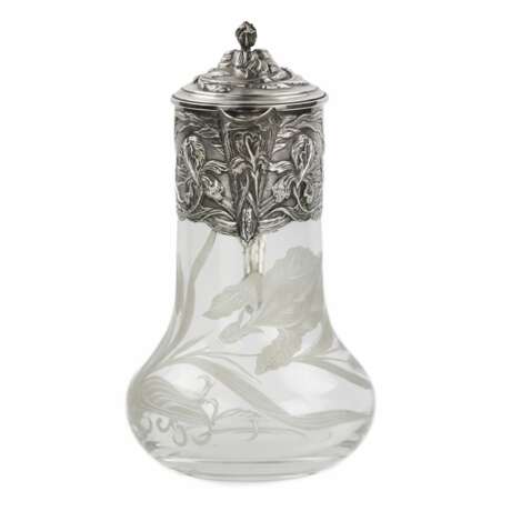 Crystal jug in silver from the Art Nouveau era. - photo 3