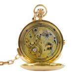 Золотые, охотничьи часы с репетиром, календарем и хронографом. Лондон. 1912-1913 года. - фото 4