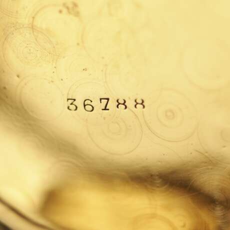 Золотые, охотничьи часы с репетиром, календарем и хронографом. Лондон. 1912-1913 года. - фото 10