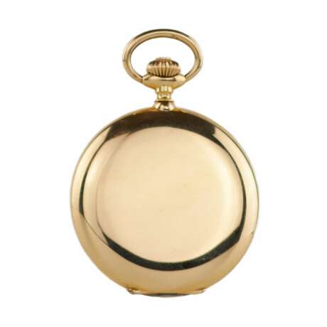 Gold, three-case, pocket watch with a chain and an erotic scene on the dial. 1900 - Foto 5