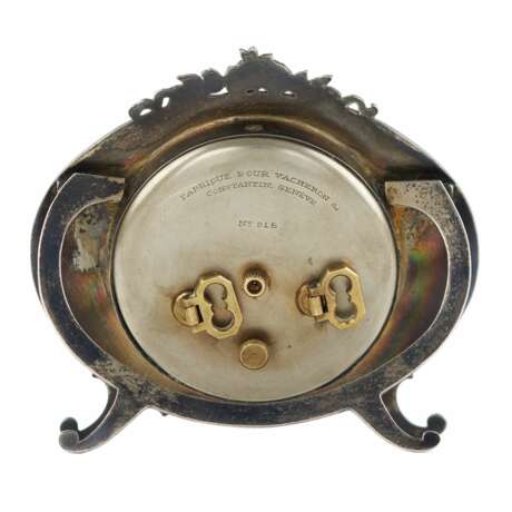 Silver alarm clock, Vacheron Constantin, with guilloché enamel. Switzerland, 1928. - Foto 6