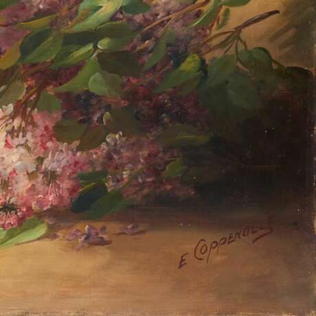Edmond VAN COPPENOLLE. Nature morte aux lilas. France. 19ème siècle. - photo 4